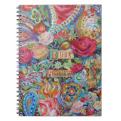 Boho Style Paisley Liebe Notebook Notizblock (Vorderseite)
