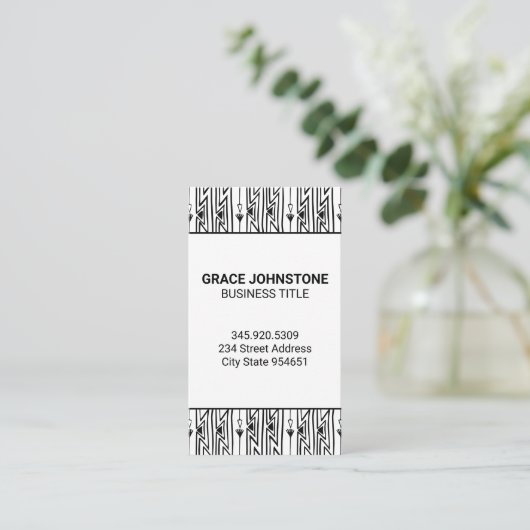 Boho Style Pattern Visitenkarte (Stehend Vorderseite)