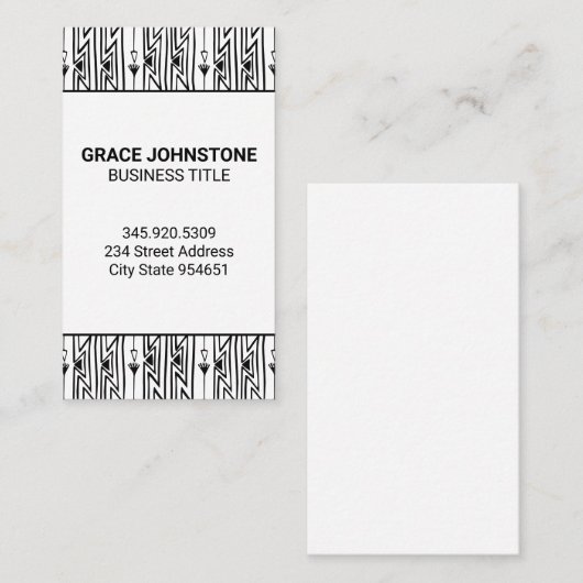 Boho Style Pattern Visitenkarte (Vorne/Hinten)