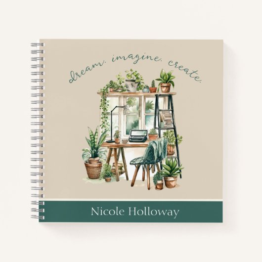 Boho Style Personalisiertes Motivierend Zitat Notizblock (Vorderseite)