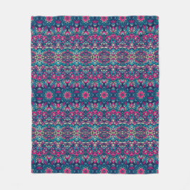 Boho Style Pink Fleece Blanket