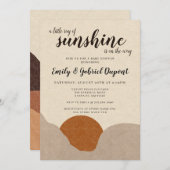 Boho Style Ray of Sunshine Baby Shower Einladung (Vorne/Hinten)