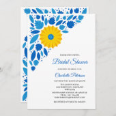 Boho Style Rustic Sonnenblumen Brautparty Einladung (Vorne/Hinten)