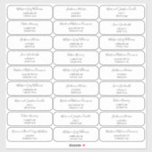 Boho Style Script Letters Guest Address Aufkleber (Blatt)