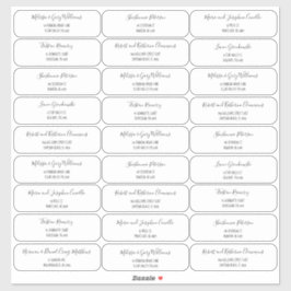 Boho Style Script Letters Guest Address Aufkleber