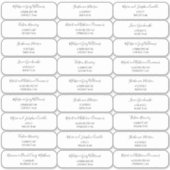 Boho Style Script Letters Guest Address Aufkleber (Vorderseite)