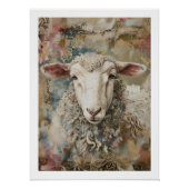 Boho Style Sheep Poster von PS Nature Designs (Vorderseite)