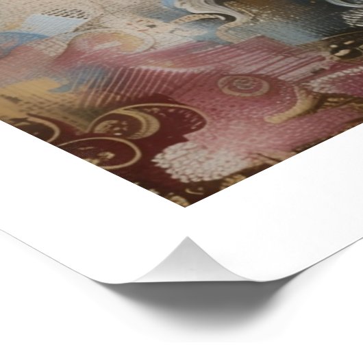 Boho Style Sheep Poster von PS Nature Designs (Ecke)