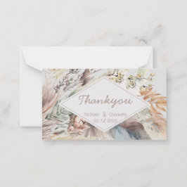 Boho Style Thankyou Mitteilungskarte