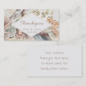 Boho Style Thankyou Mitteilungskarte (Vorne/Hinten)