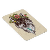 Boho Style Wolf Halo Portrait Magnet (Rechte Seite)