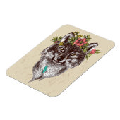 Boho Style Wolf Halo Portrait Magnet (Linke Seite)