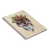 Boho Style Wolf Halo Portrait Notizblock (Rechte Seite)