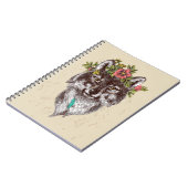 Boho Style Wolf Halo Portrait Notizblock (Linke Seite)
