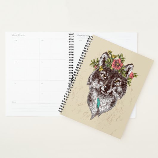 Boho Style Wolf Halo Portrait Planer (Anzeige)