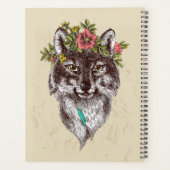 Boho Style Wolf Halo Portrait Planer (Rückseite)