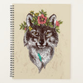 Boho Style Wolf Halo Portrait Planer (Vorderseite)