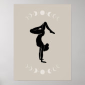 Boho Style Yoga Pose Art Poster (Vorne)