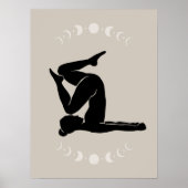 Boho Style Yoga Pose Yoga Poster (Vorne)