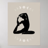 Boho Style Yoga Pose Yoga Poster (Vorne)