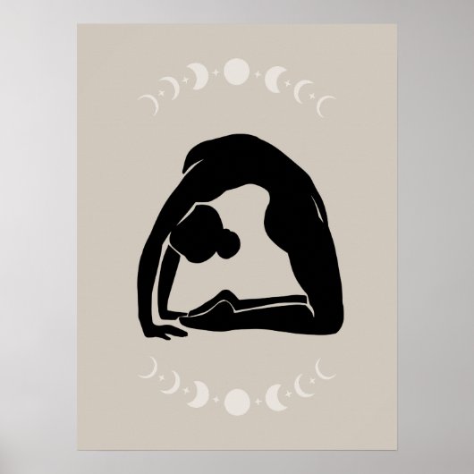 Boho Style Yoga Pose Yoga Poster (Vorne)