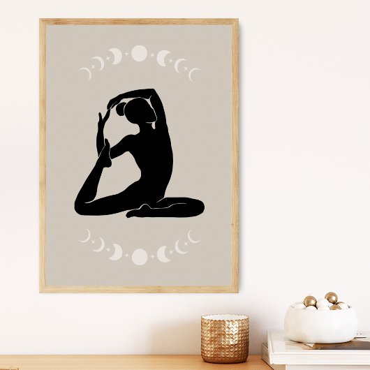 Boho Style Yoga Pose Yoga Poster
