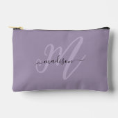 Boho Stylish Lila Monogramm und Name Zubehörtasche (Vorderseite)
