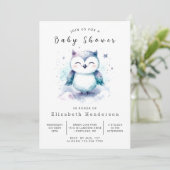 Boho Stylish Owl Baby Shower Einladung (Stehend Vorderseite)