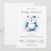 Boho Stylish Owl Baby Shower Einladung (Vorne/Hinten)