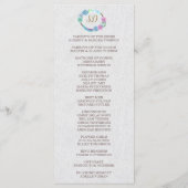 Boho Succulent Cactus Wreath Wedding Program Programm (Rückseite)