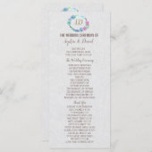 Boho Succulent Cactus Wreath Wedding Program Programm (Vorne/Hinten)