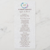 Boho Succulent Cactus Wreath Wedding Program Programm (Vorderseite)