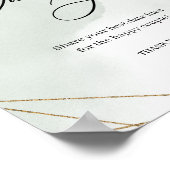 Boho succulents eucalyptus gold Date jar game sign Poster (Ecke)