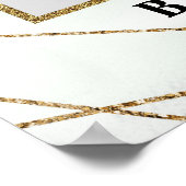 Boho Succulents eucalyptus gold Hochzeitscreme Fot Poster (Ecke)