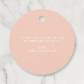 Boho Succulents Floral Wreath Baby Shower Geschenkanhänger (Rückseite)