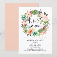 Boho Succulents Floral Wreath Bridal Brunch
