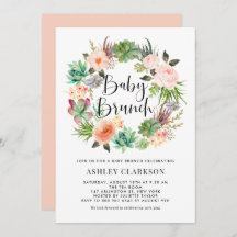Boho Succules Blumenkraut Baby Brunch