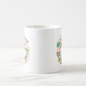 Boho Succules Blumenreath Personalisiert Kaffeetasse (Mittel)
