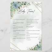 Boho succultus eucalyptus gold frame Baby trivia (Rückseite)