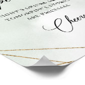 Boho succultus eucalyptus gold offenes Bar Poster (Ecke)