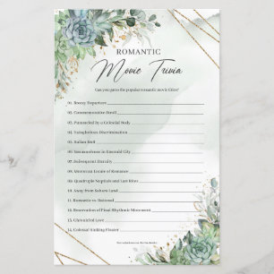 Boho succultus eucalyptus Romantic Movie Trivia