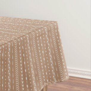 Boho-Südliches geometrisches Streifenmuster Warm N Tischdecke