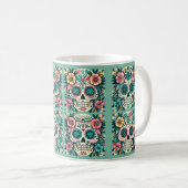 Boho SugarSkulls Kaffeetasse (VorderseiteRechts)