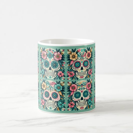 Boho SugarSkulls Kaffeetasse (Mittel)