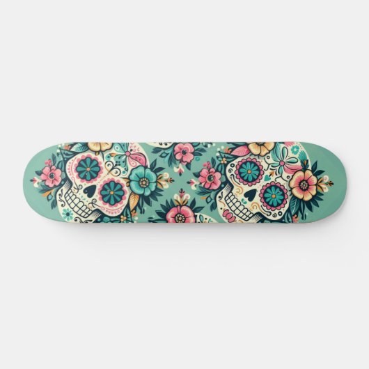 Boho SugarSkulls Skateboard (Horizontal)