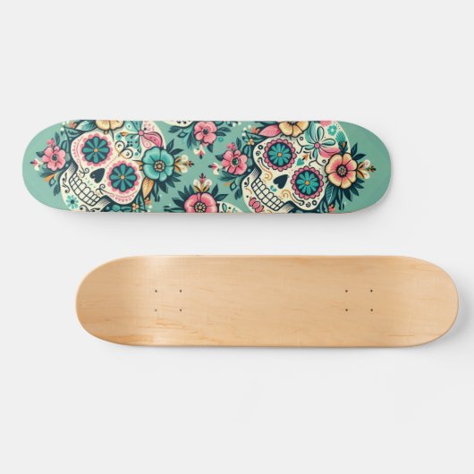 Boho SugarSkulls Skateboard (Horizontal)