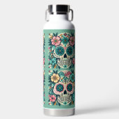 Boho SugarSkulls Trinkflasche (Vorderseite)