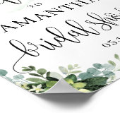 Boho sukkuläres Brautparty Begrüßungszeichen Poster (Ecke)