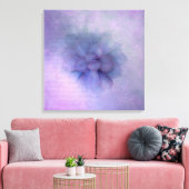 Boho Sukkulationen auf Lavendel texturierte Hinter Leinwanddruck (Insitu (Wohnzimmer))