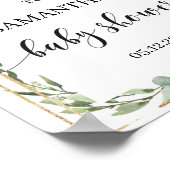 Boho Sukkulente Grünpflanzen Begrüßungszeichen Poster (Ecke)